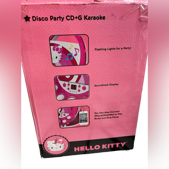 Hello Kitty Disco Party CD+G Disco Karaoke Machine Bundle with 2 song CD *works* - Picture 8 of 10